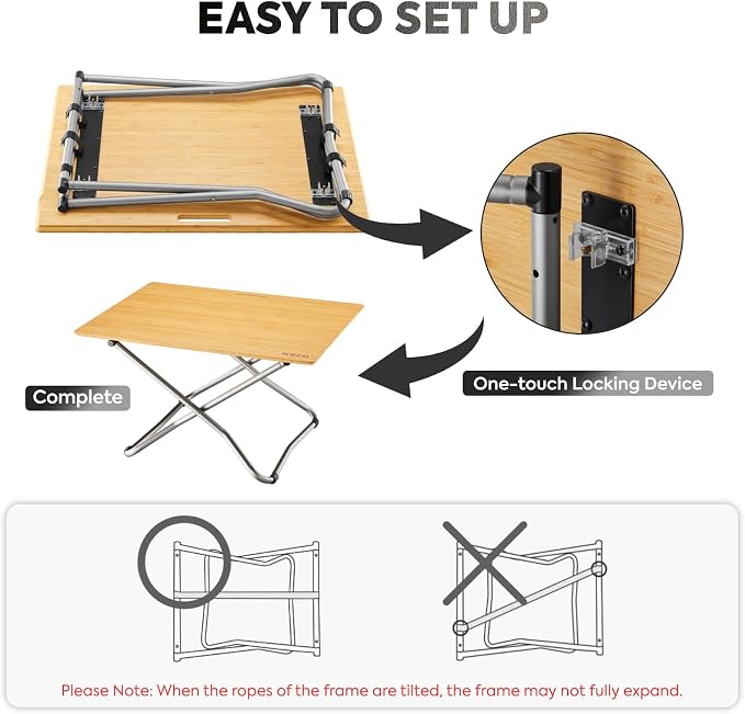 ICECO Camping Table, Folding Table, Beach Table with Carrying Bag, for Outdoor, Picnic, BBQ, Cooking, Festival