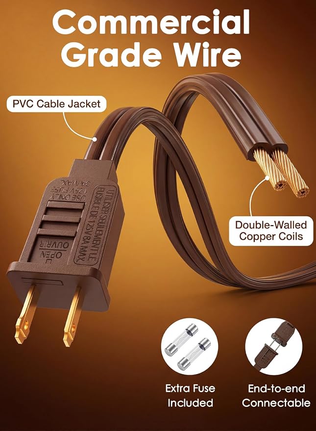 25FT G40 LED Brown Outdoor String Lights with 25 Plastic Shatterproof Bulbs | 2700K Warm White, IP65 Waterproof Hanging Connectable Globe Lights for Patio Garden Porch Pergola Bistro Decor, Brown Wire