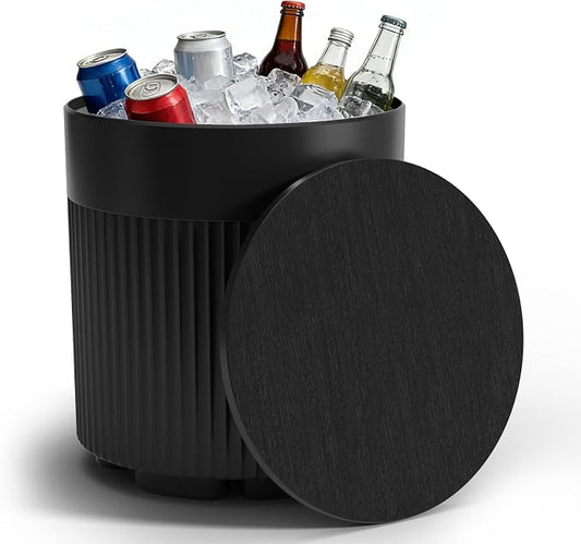 FONTOI Outdoor Cooler Side Table 2 Pack, 2 in 1 Ice Chest Side Table,as Cooler Side Table,Cooler Table for Patio, Parties Picnics, Beach
