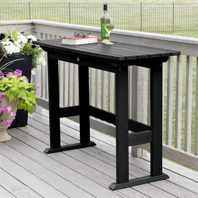 Highwood Lehigh Counter Height Balcony Table, Black