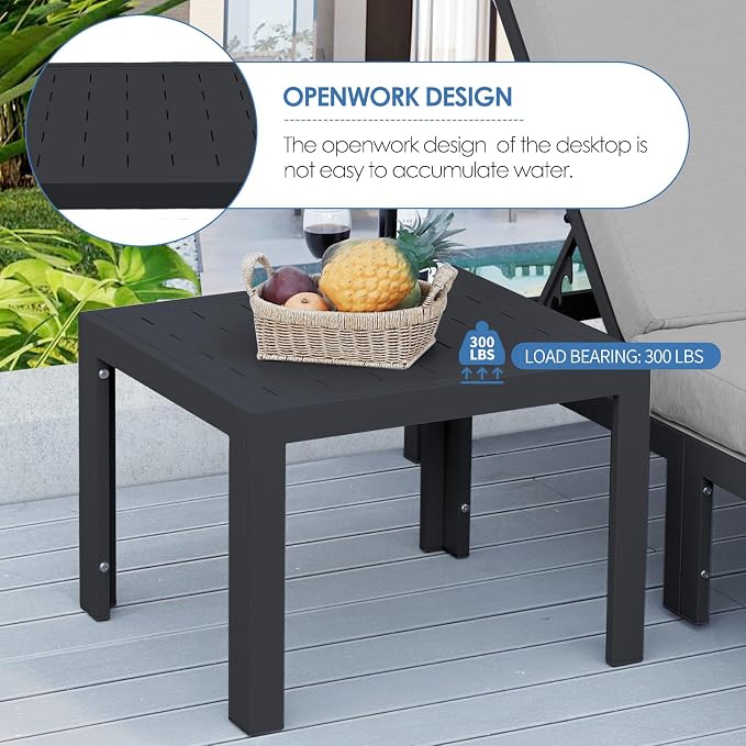 NICESOUL 14-Person Luxury Aluminum Outdoor Sectional Sofa Set with Chaise, 500lbs Heavy Duty Modular Patio Furniture, 29" Wide Deep Seating All-Weather Conversation Set for Poolside, Light Gray