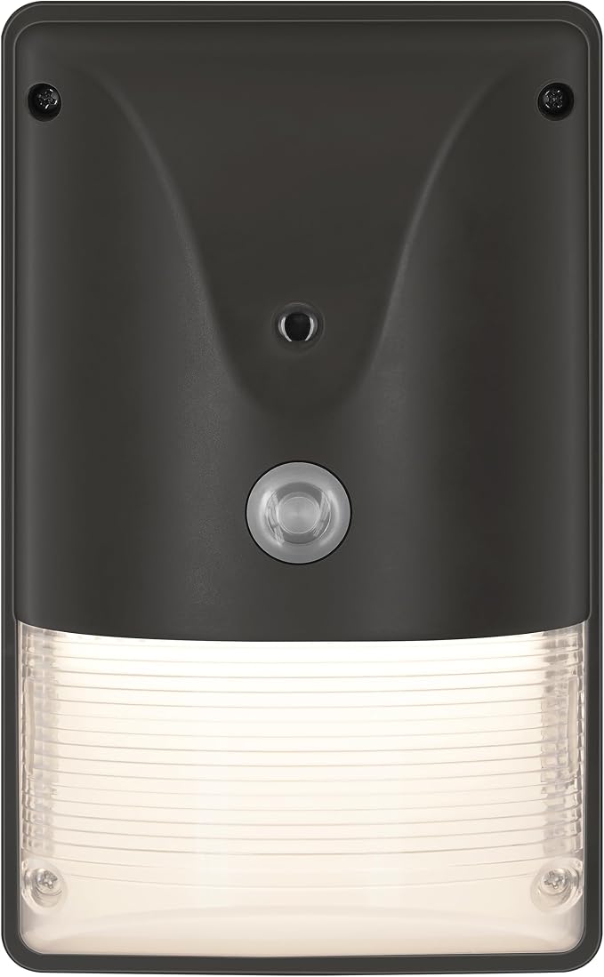 LEDVANCE 15W Emergency Mini Wall Pack LED Luminaire, 3 CCT Select 3000/4000/5000K, Dimmable, 80 CRI, Battery Back Up - 1 Pack (61369)