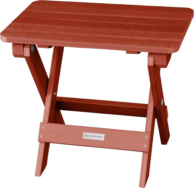 highwood Folding Adirondack Side Table, Rustic Red (AD-TBS1-RED)