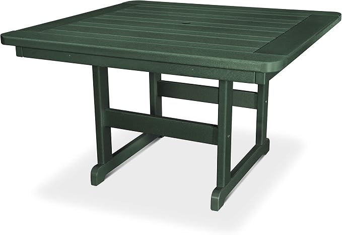 POLYWOOD PST48GR Park 48" Square Table, Green