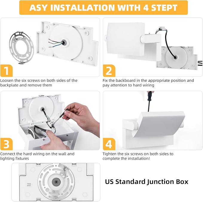3Pack Outdoor LED Wall Light 40W White Flood Lights 350°Rotation Exterior Lighting Fixture Commercial Security 3000K Waterporof for Barn Yard Garage Building Area Backyard