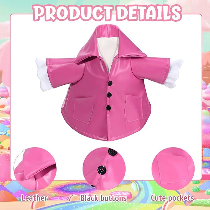 Summer Goose Outfits 23 Inch Porch Goose Raincoat Clothes Yard Goose Umbrella Outfit Fits Cement or Plastic Geese Statue for Outdoor Lawn Garden Patio Summer Holiday Decor (Pink)