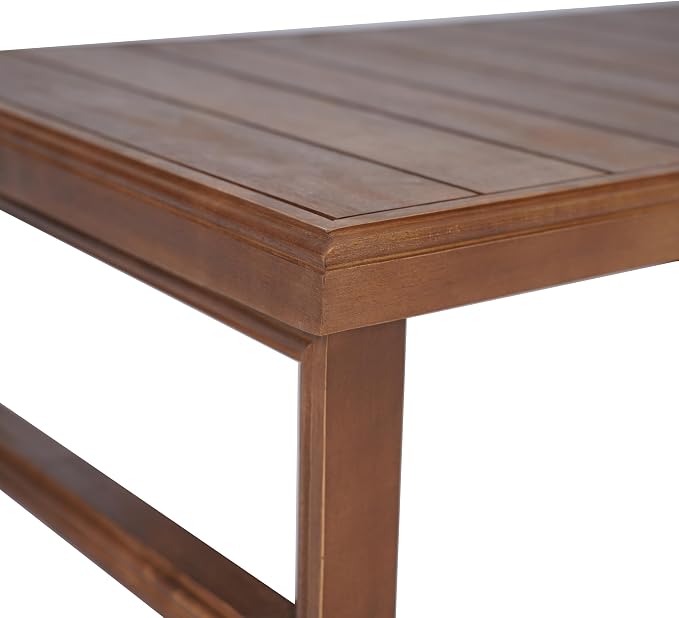 Christopher Knight Home Westchester Rectangular Outdoor Coffee Table, Slat Panel Side Table, Acacia Wood Side Desk for Backyard Balcony Garden, Weather Resistant Patio Tea Table, Mocha