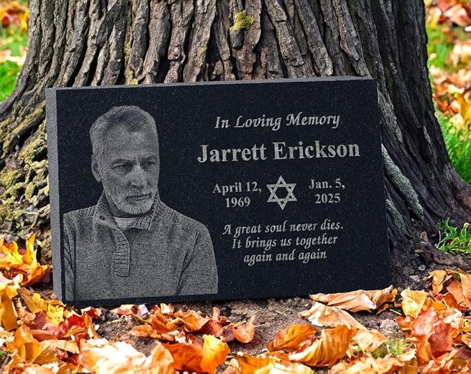 Memorial Headstone for Outdoors | Tombstone for Cemetery | Weatherproof Grave Marker | Memorial Cross | Yard Plaque | Decorations for Celebration of Life