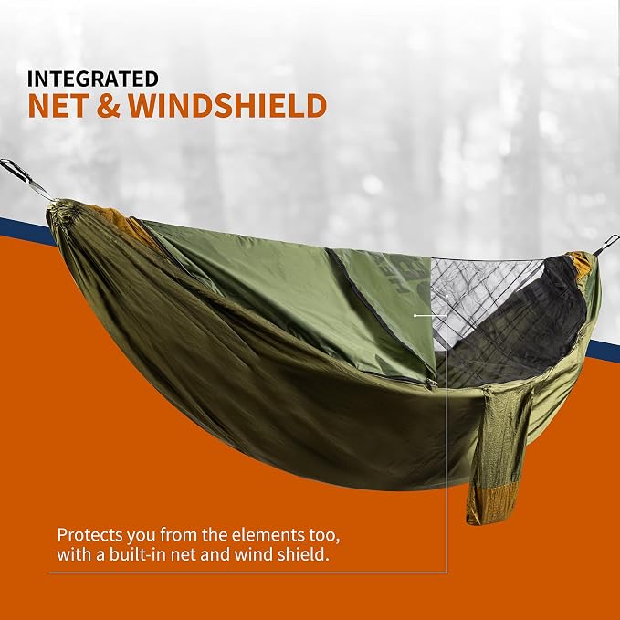 Eclipse Heated Hammock - 3 Heat Zones | 9 Hours of Heat | with Battery and Charger | Pine