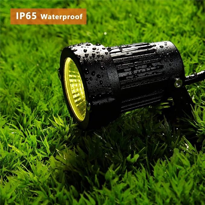 Z LED Landscape Lights,5W Outdoor Pathway Garden Yard Spotlight,IP65 Waterproof Garden Floodlight,Outdoor Spotlight with Stake,UL Cord 5-ft with Plug 3500K Warm White(Pack of 4)
