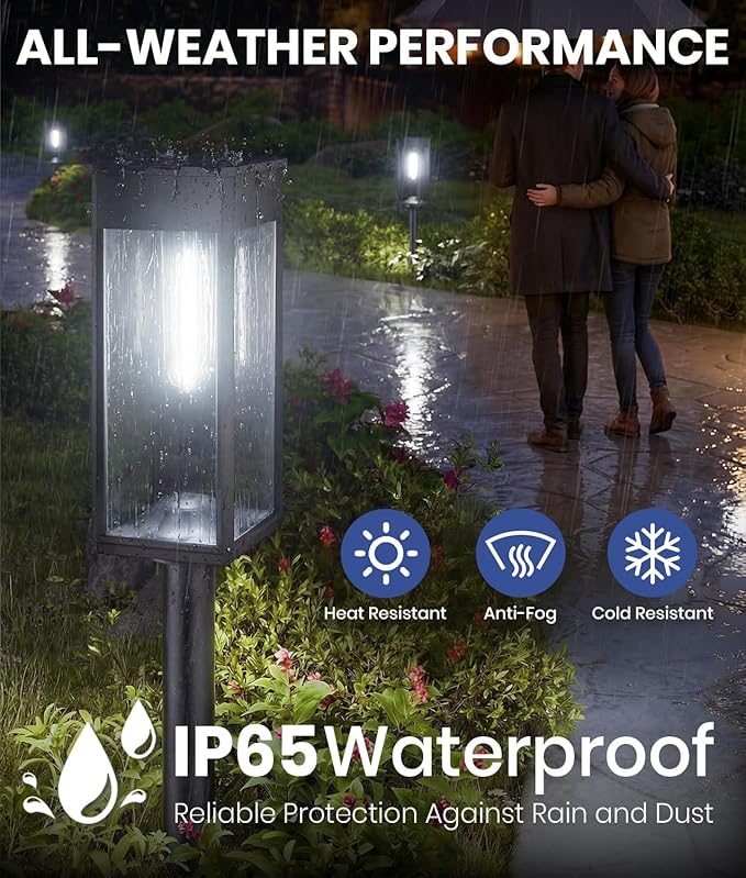 NEWMESSI Solar Pathway Lights Outdoor, 6 Pack Solar Garden Lights Waterproof Bright LED Path Lights Solar Powered for Outside Yard Patio Lawn Walkway Driveway Decor Landscape Lighting (Cool White)
