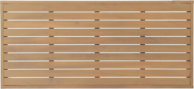 Christopher Knight Home Evan 14.96" Height Outdoor Coffee Table, Acacia Wood Accent Table with Slatted Panel Design, Modern Patio Table for Garden Balcony, Low Maintenance Patio Furniture, Light Teak