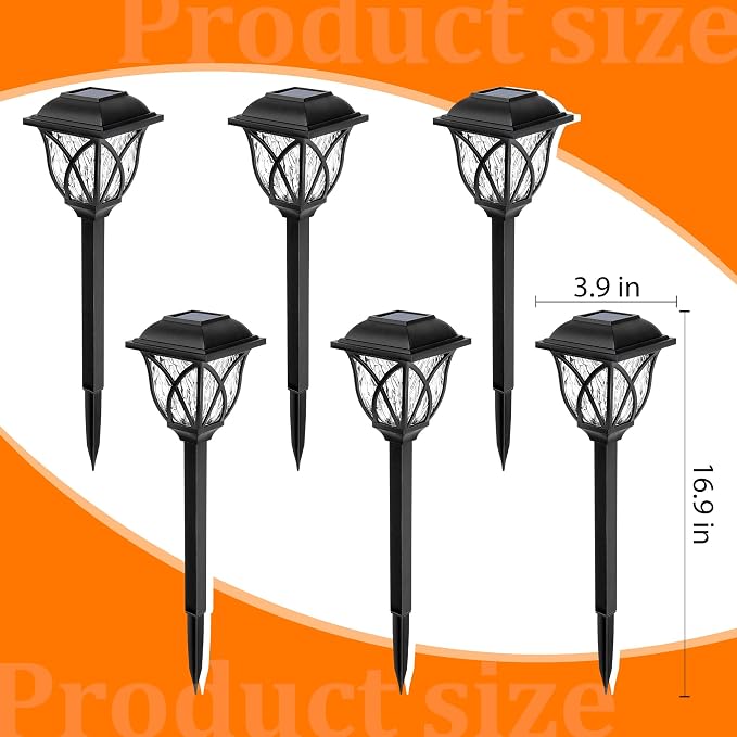 GIGALUMI Solar Lights Outdoor Waterproof, LED Solar Garden Lights | Outdoor Decorations, Garden Decor for Yard, Patio, Landscape, Planter, Walkway