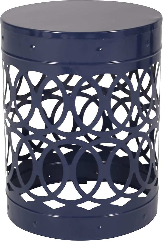 Christopher Knight Home Mellie Outdoor Side Tables - Navy Blue (Set of 2)