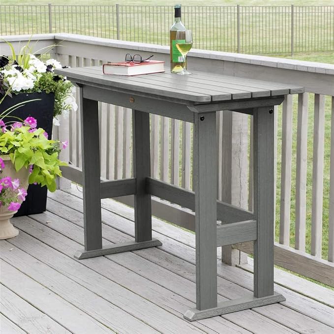 highwood Lehigh Counter Height Balcony Table, Coastal Teak
