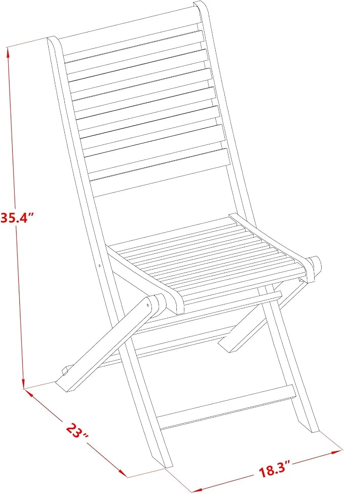 East West Furniture AEBS7CWNA 7 Piece Outdoor Patio Dining Sets Consist of a Rectangle Acacia Wood Table and 6 Folding Side Chairs, 36x60 Inch, Natural Oil