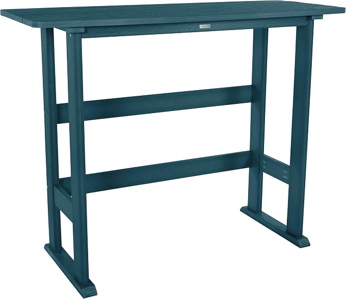 highwood AD-TBL-KS3-NBE Lehigh Bar Height Balcony Table, Nantucket Blue