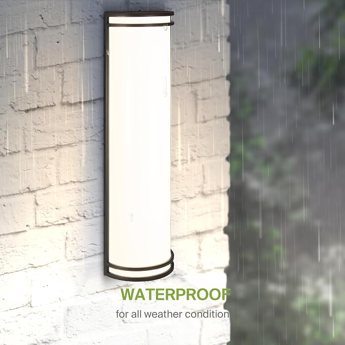 ASD 24 Inch LED Outdoor Sconce Lights - 25W 120-277V 3000K 4000K 5000K Bronze Exterior Lighting Fixtures, Dimmable Exterior Lights for House, Modern Patio Wall Light Fixture ETL