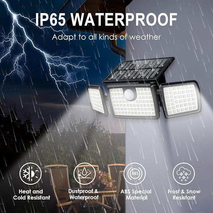 MIHANI Solar Lights Outdoor, Quick Charge Solar Motion Deck Lights Outdoor for Deck with High Brightness, Larger Built-in Tempered Glass Panel, Sensitive PIR Motion Inductor (Remote,2 Pack)