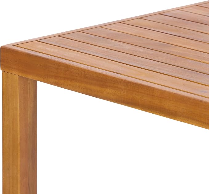 Christopher Knight Home Balew Acacia Wood Outdoor Bar Table, Wooden Patio Bar Height Table, Square Kitchen Coffee Bar Table, Patio Furniture Set, Teak