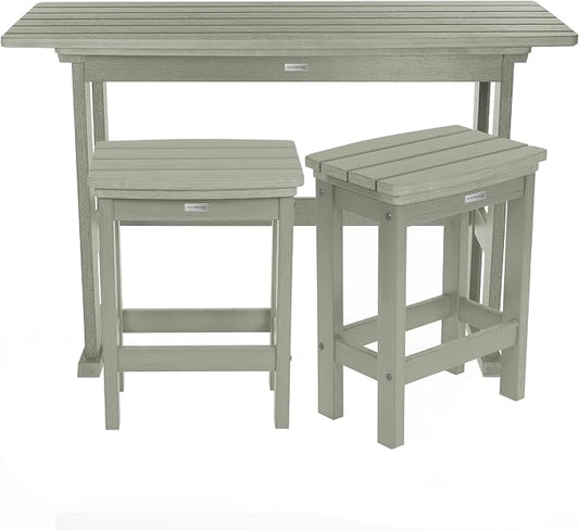 highwood Lehigh 3pc Counter Height Balcony Dining Set, Eucalyptus