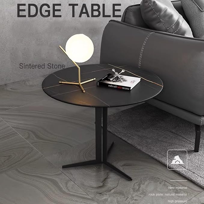 JATIBOSH Outdoor Side Table Small Table Round End Table Garden Table Lightweight Snack Table for Outdoor Garden Hallway Bedroom Living Room Terrace Balcony
