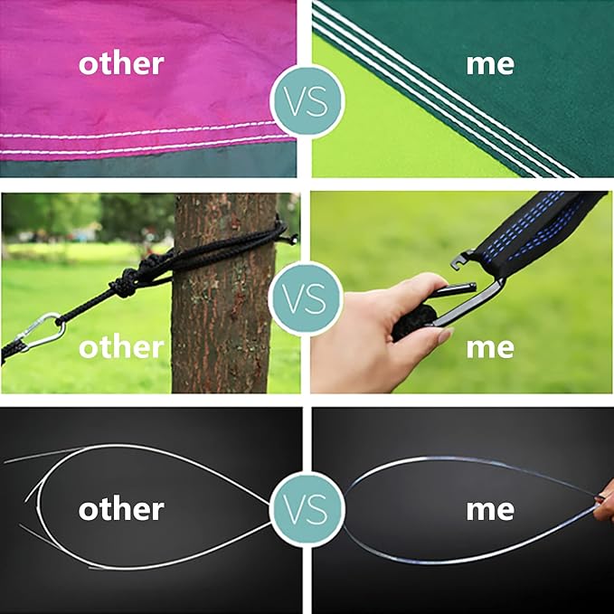 LFL Camping Hammock with Mosquito Net, Hammocks with Net 13ft Tree Straps Carabiners, Automatic Quick Open Outdoor Portable Hammock, Nylon Parachute Material Outside Hammock with Bug net, Blue