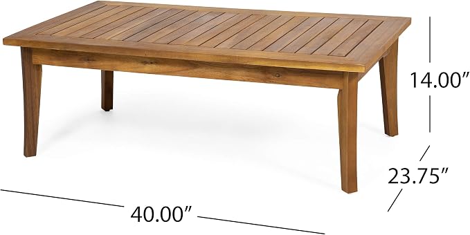 Christopher Knight Home Beatrice Outdoor 4 Seater Acacia Wood Chat Set, Teak and Beige