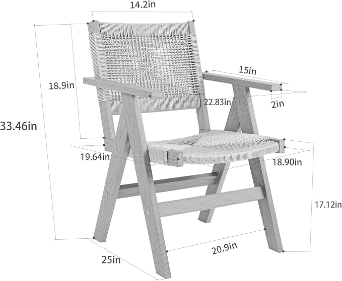 Patio Outdoor Chair, Dining Chair, Durable HIPS Material, Ergonomic Design, Mesh Chair for Patio, Gardens, Pool, Camping ect.(Charcoal Grey)