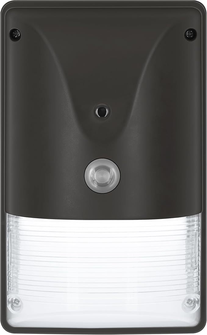 LEDVANCE 15W Emergency Mini Wall Pack LED Luminaire, 3 CCT Select 3000/4000/5000K, Dimmable, 80 CRI, Battery Back Up - 1 Pack (61369)