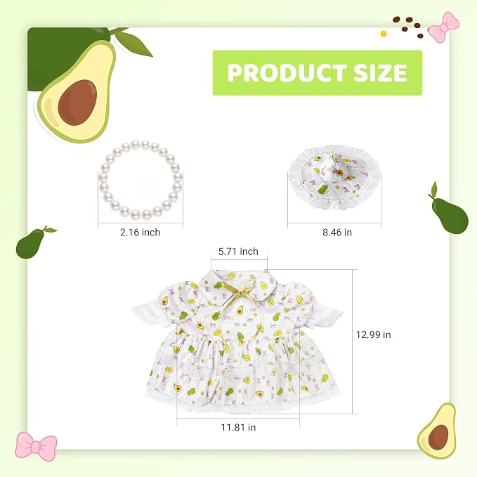 Porch Goose Outfit Flower with Pearl Necklace and Sunflower Hat for 23" Large Statue,Porch Goose Clothes for Outdoor Patio Yard Garden Holiday Decor