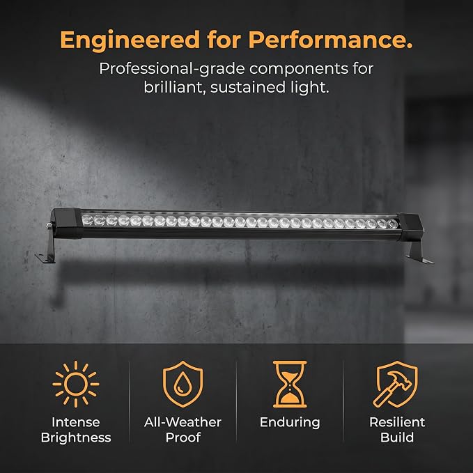 2 Pack 54W Wall Washer Light 40'' 2700K 120V IP67 Waterproof Plug-in | Outdoor LED Light Bar/Lifespan 50K Hr/150° Adjustable/Landscape Lighting Commercial Buildings Christmas Hotels Restaurants