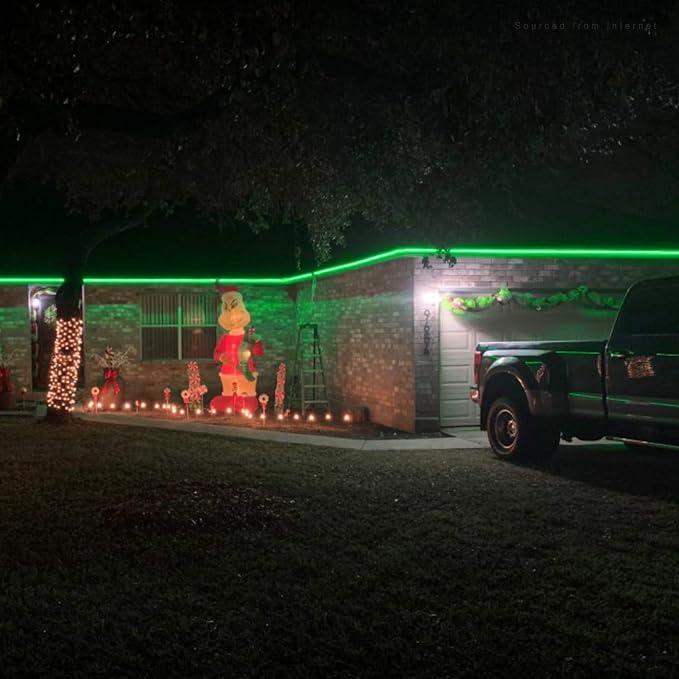 TORCHSTAR 50ft LED Neon Rope Light, Green LED Strip Lights | Outdoor IP67 Waterproof, 120V UL Plug, ETL Connectable, Neon Light Strip for Shop Sign, Patio Decor, Max 2 Sets (100FT)