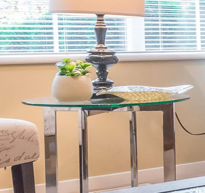 18 Inch Round Tempered Beveled Polished Edge Glass Table Top 1/2” Thick Round Glass Table Top Heavy Duty, Dining, Coffee, and Office Tables by Fab Glass and Mirror