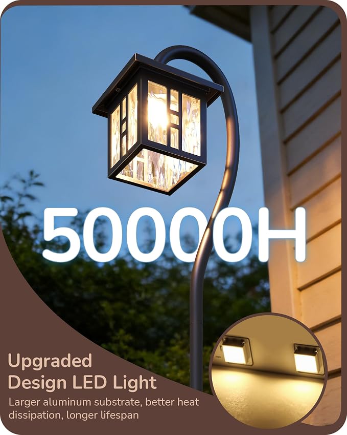 EDISHINE Low Voltage Pathway Lights, Outdoor Landscape Lighting 6 Pack | 3W 185LM, 50,000H, Waterproof Die-Cast Aluminum for Walkway, Driveway, Garden, Path, Yard, Oil-Rubbed Bronze