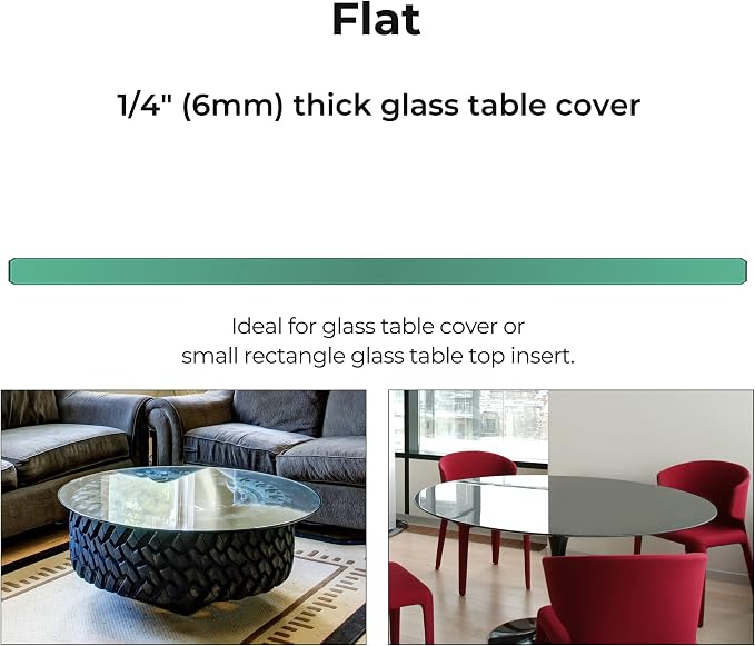 Round Clear Tempered Glass Table Top 45 Inch with 1/4 Inch Thick Flat Polished Edge Ideal for Tables Desks Workspaces and Outdoor Furniture by Fab Glass and Mirror