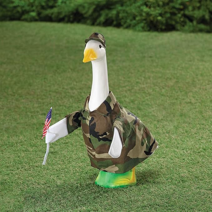 Gaggleville Camouflage Goose Outfit, Fits Large 23" H Statue, by Fox | Valley Traders