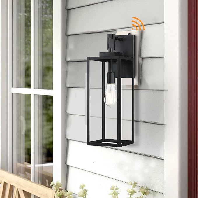 2 Pack 22 Inch Dusk to Dawn Wall Light,22” Dusk to Dawn Outdoor Light Fixture Large Size Outdoor Wall Lantern Sconce Outdoor Porch Light with Photocell Sensor