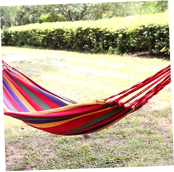 LIOOBO Camping Hammock Chair Swing Portable Outdoor Hammock Canvas Hanging Chair Easy Assembly
