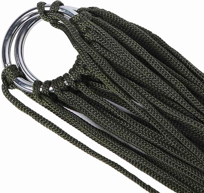 Mesh Rope Hammock, Outdoor Nylon Comfortable Hanging Bed Tree Hammocks for Outside, Camping and Patio Relaxation