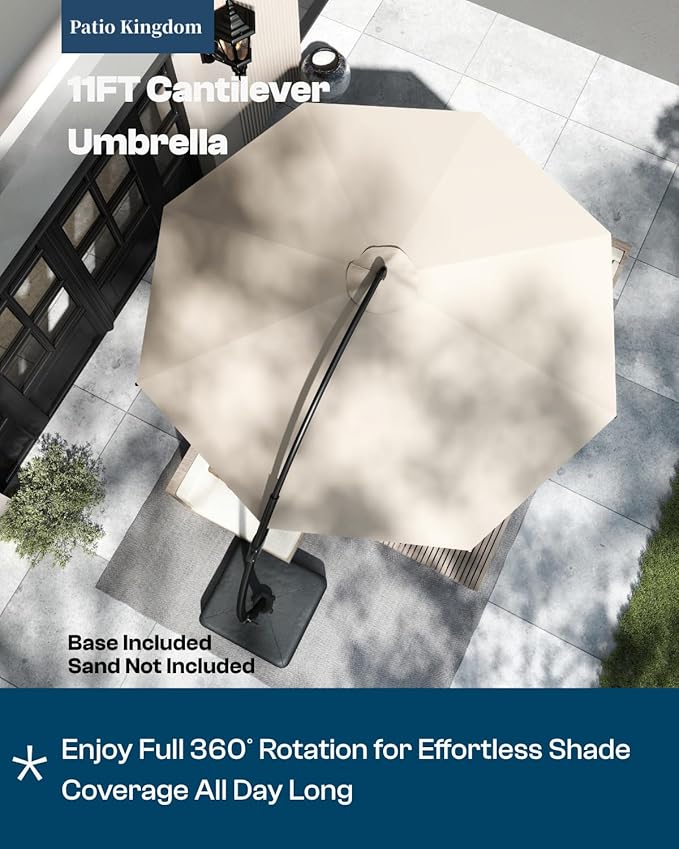 9-Piece Outdoor Dining Set with 11FT Umbrella for 8,Navy Blue | 75.2'' HDPE table, chairs included, weather-resistant furniture with hole, ideal for lawn, poolside, yard, garden, deck