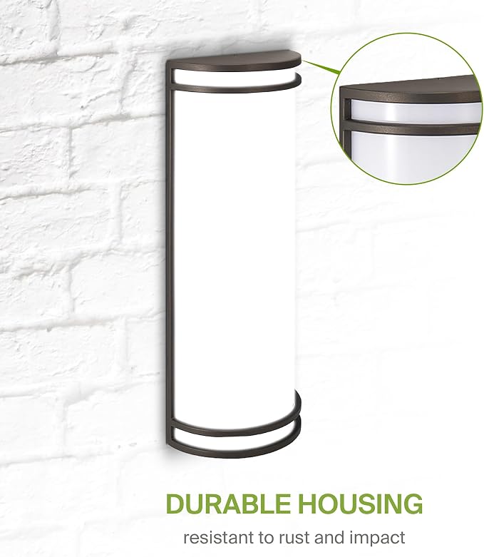 ASD 18 Inch LED Outdoor Sconce Lights - 20W 120-277V 3000K 4000K 5000K Bronze Exterior Lighting Fixtures, Dimmable Exterior Lights for House, Modern Patio Wall Light Fixture ETL, 2 Pack