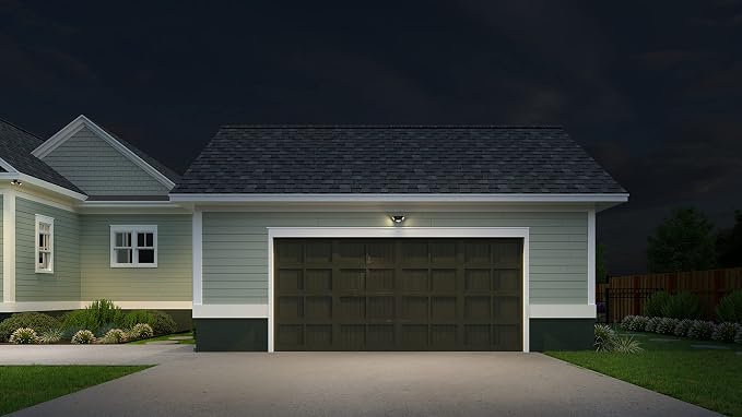 Lithonia Lighting HomeGuard 2-Light LED Outdoor Flood Lights, PIR Sensor | Dark Bronze Motion Sensor LED Lights, Dusk to Dawn, Adjustable Lumens & CCT, Round Heads HGX LED 2RH ALO SWW2 120 PIR DDB