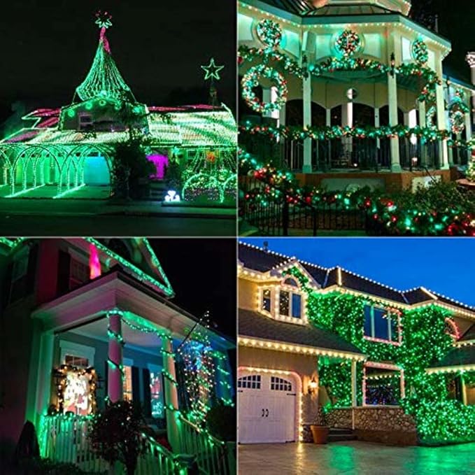 66FT 200 LED Fairy Lights Plug in, 8 Modes Twinkle Halloween Lights Green | Waterproof String Lights Outdoor Indoor, Memory, Timer, Copper Wire, Halloween Lights for Bedroom Garden Party Holiday Decor
