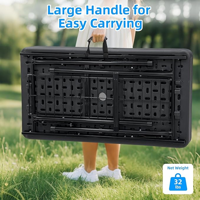 Party Outdoor Cooler Table, Black Skirt &Drain Hose Plastic Chill Table to Keep Drinks Cool, Portable Foldable Self-Serving Beverage Ice Cooler Bar for Wedding, Picnics, Barbecues, Fishing