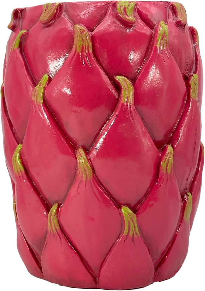 Galt International 18" Dragonfruit Tropical Fruit Stool Side Vibrant Table Home Decor Plant Stand Garden Indoor Outdoor Decorations