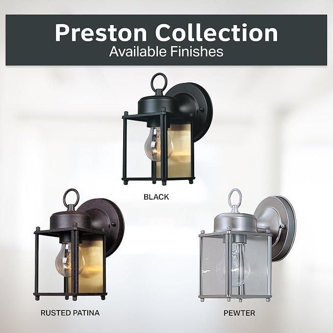 Designers Fountain Ivy Trail Outdoor Light Fixture Pack of 2, 8.25 Inch Exterior Wall Lantern Sconce Set for Front Door, Patio and Porch, Black, D334M-5EW-BK2