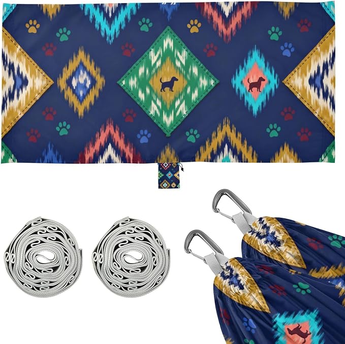 Ikat Pet Camping Hammock Fabric for Outside Patio Garden