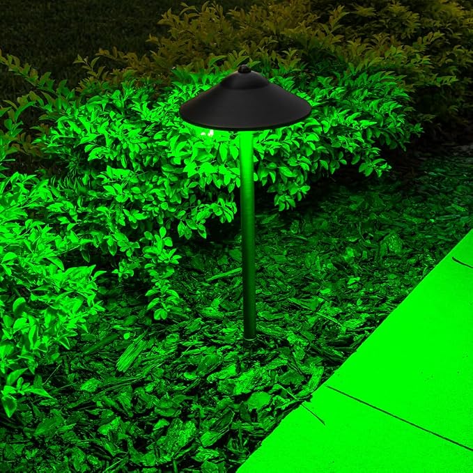 VOLT 12V Max Spread Color-Changing RGBCW LED Path Light Kit (Bronze) | 6-Pack of Solid Brass Path Lights, 150W Low Voltage Transformer & Remote Control Included, Ideal for Pathway Walkway & Garden