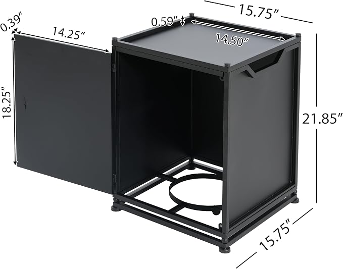 Christopher Knight Home Anchorage Outdoor Tank Holder Side Table - Matte Black
